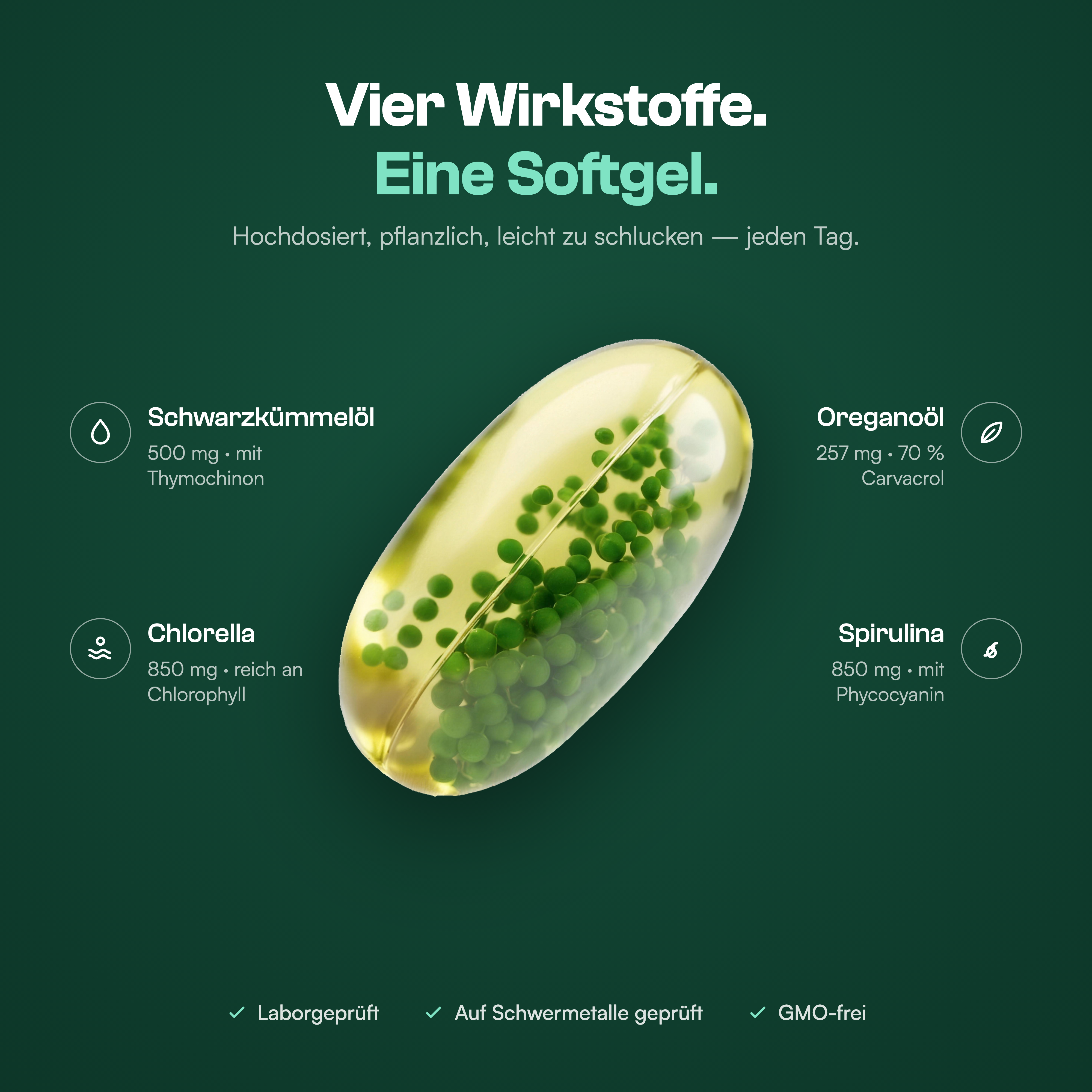 mysolv – vier pflanzliche Wirkstoffe in einer Softgel